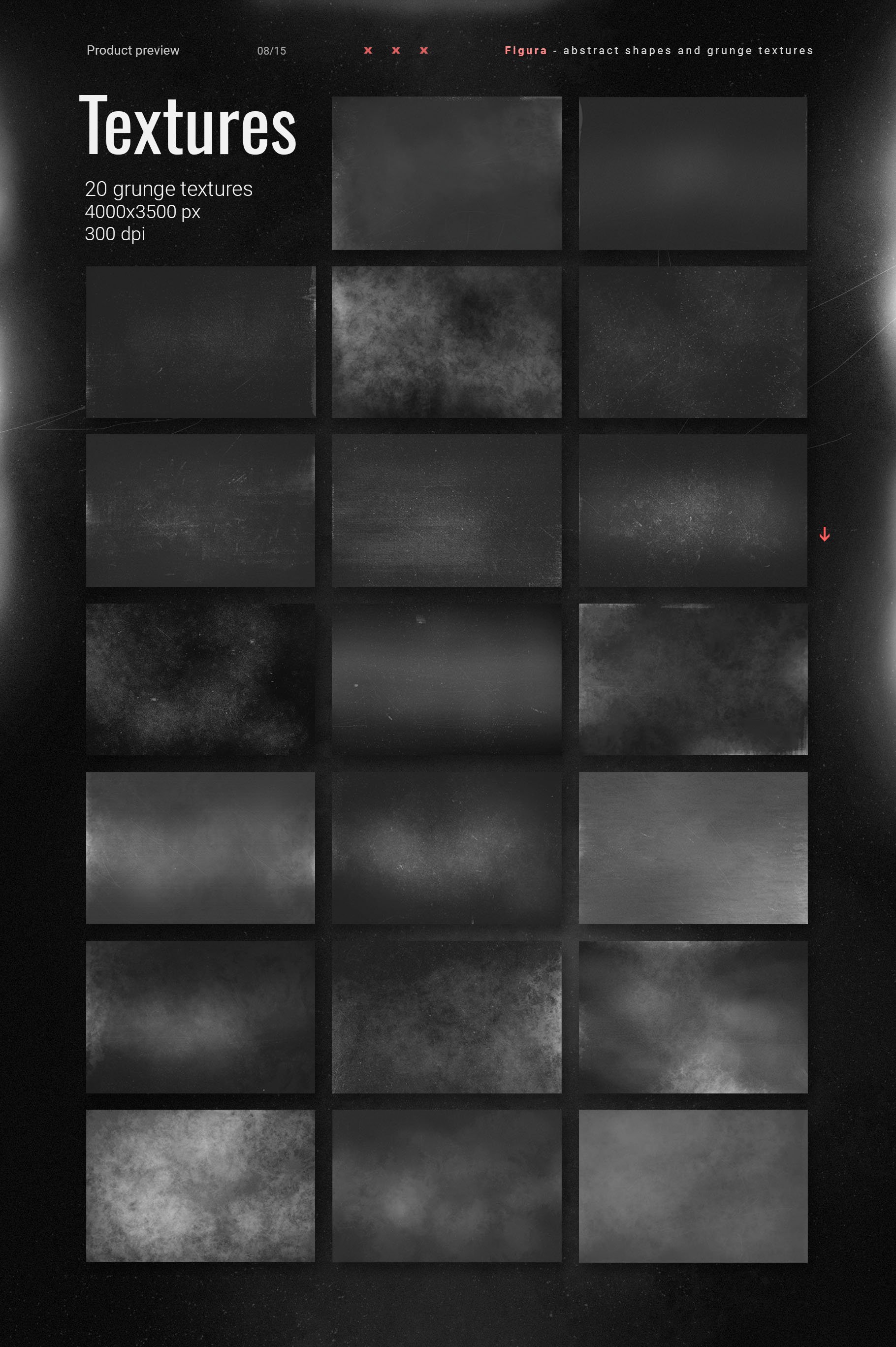 新复古垃圾摇滚颓废风抽象几何塑料保鲜膜做旧纹理素材 Abstract Shapes and Textures插图9