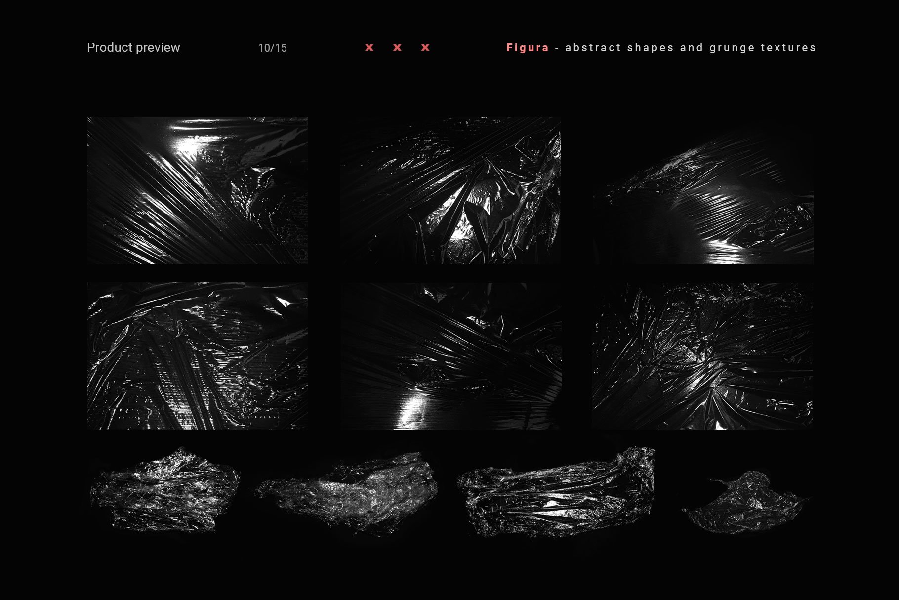 新复古垃圾摇滚颓废风抽象几何塑料保鲜膜做旧纹理素材 Abstract Shapes and Textures插图7