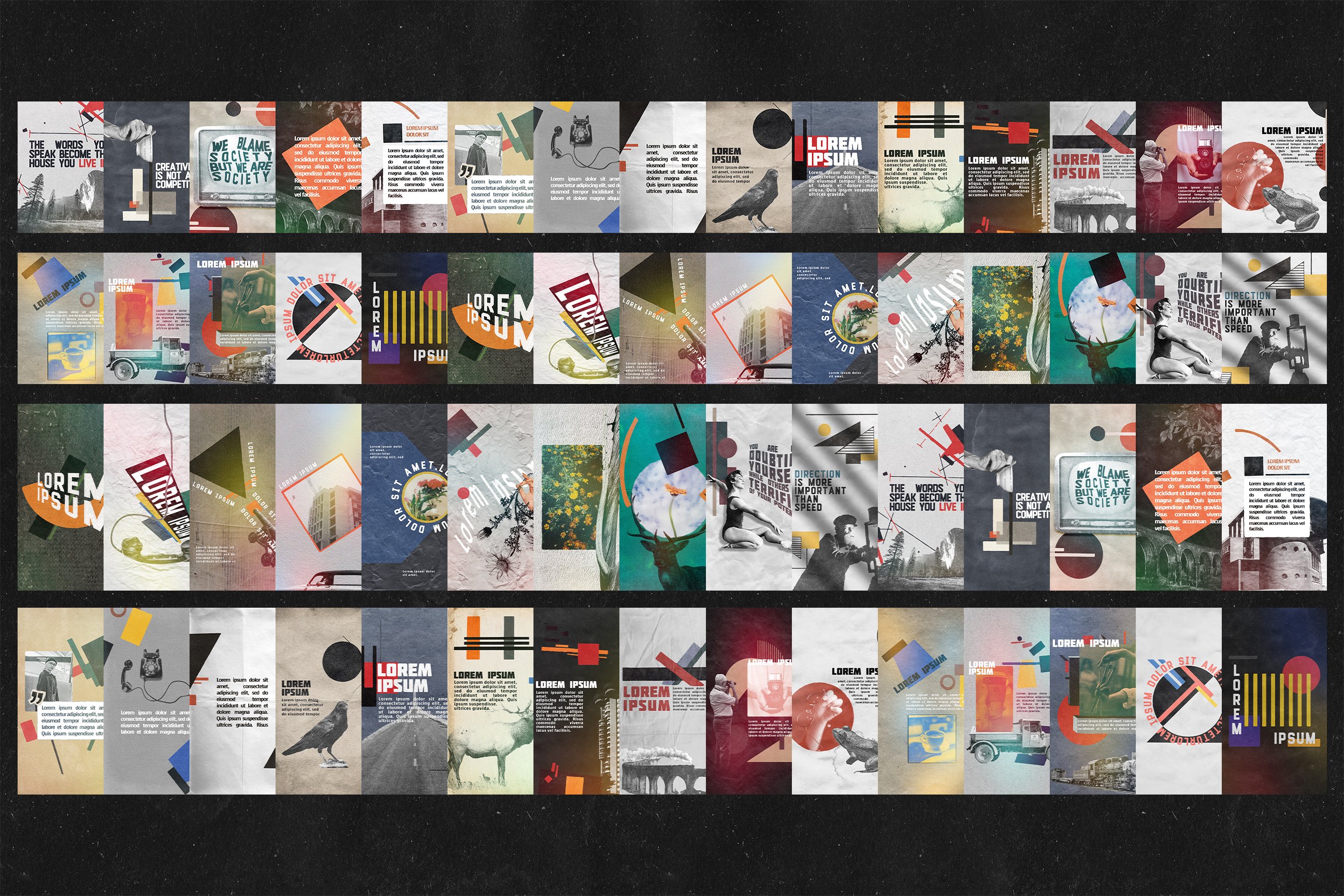 优质的复古马列维奇建构主义者艺术运动Ins模板帆布模板 The Constructivist Instagram插图2