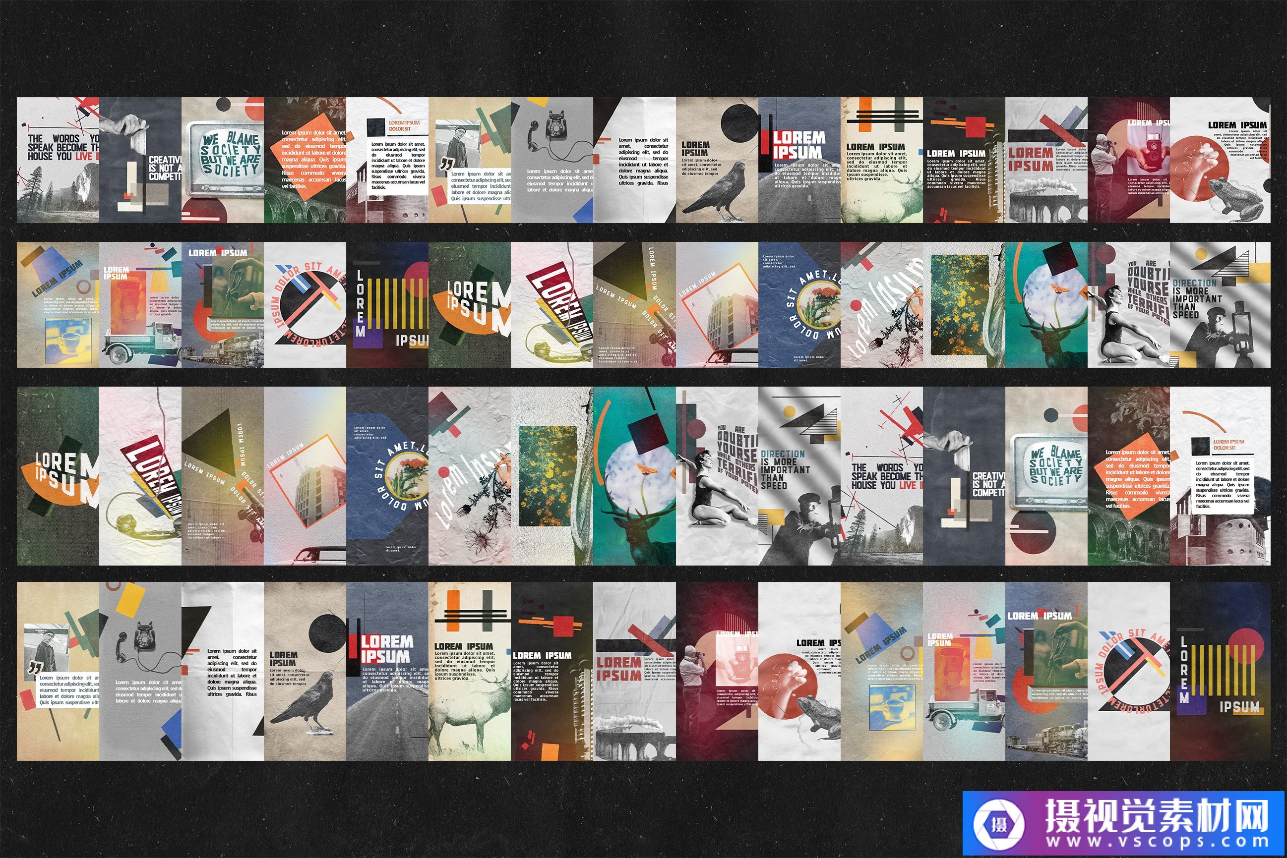 优质的复古马列维奇建构主义者艺术运动Ins模板帆布模板 The Constructivist Instagram插图2