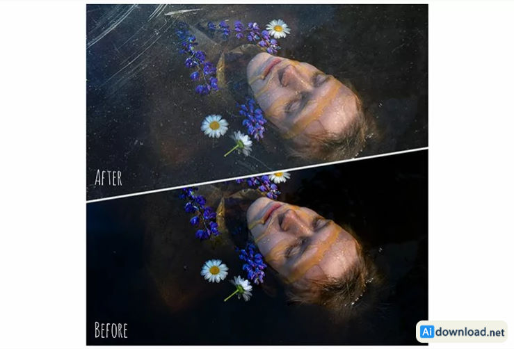 灰尘和划痕胶片 Photoshop 叠加层 Photoshop模板下载插图1