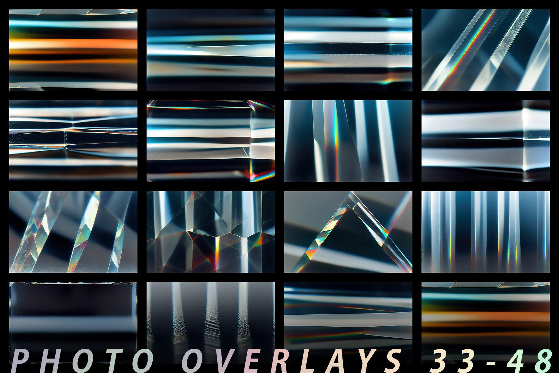 80种棱镜玻璃反射水晶漏光照片叠加层 Glass Reflection Photo Overlays插图5