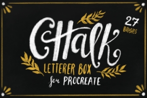 procreate粉笔高品质画笔 Chalk Letterer Box for Procreate