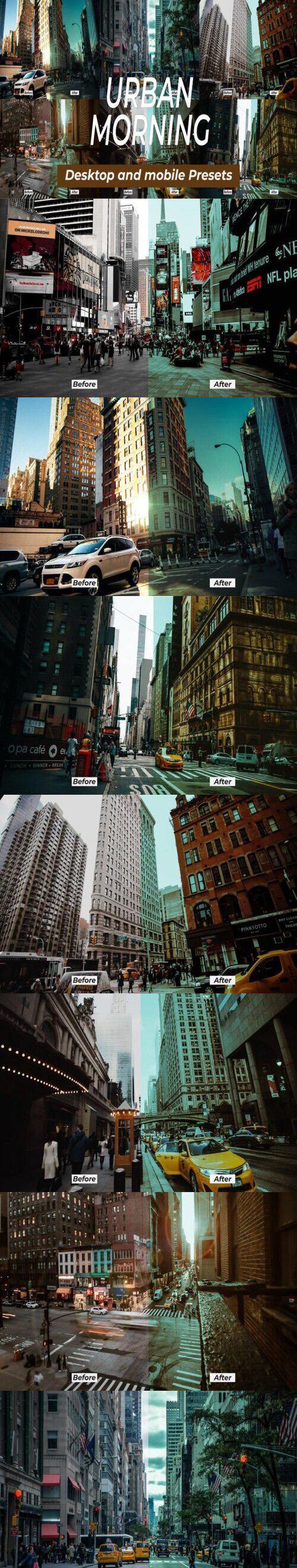 14 个城市晨间 Lightroom 预设 免费下载预设插图