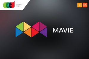有趣的多彩LOGO模板 Mavie – Logo Template + Free BC