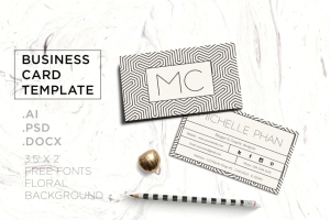 几何设计商业名片模板 Geometric business card template