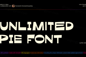 复古俏皮有趣的海报排版英文装饰字体 Unlimited Pie free font