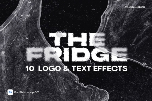潮流冰冻文字图像透视扭曲弥散模糊效果模板素材 The Fridge - Text and Logo Effects