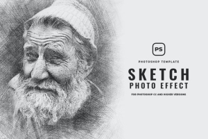 素描效果photoshop动作 (PSD)