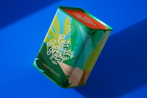 高质量锡罐包装设计提案展示样机模板 Packaging Ti
