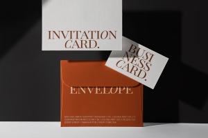 信封信笺品牌设计提案场景展示样机PSD模板 Envelope