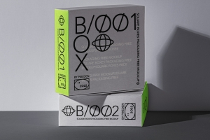正方形盒子包装设计贴图展示样机模板 Square Boxes Packaging Psd Mockup Set