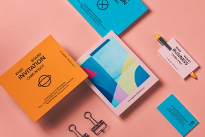 高品质卡片名片钢笔品牌VI设计贴图展示样机模板 Psd Card Stationery Mockup Scene