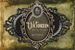 维多利亚时代的金属框架设计素材 Victorian-Meta