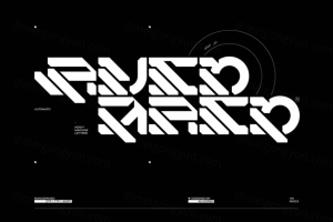 潮流未来派赛博朋克科幻机能服装设计海报排版英文装饰字体 AN Gorski - Automato