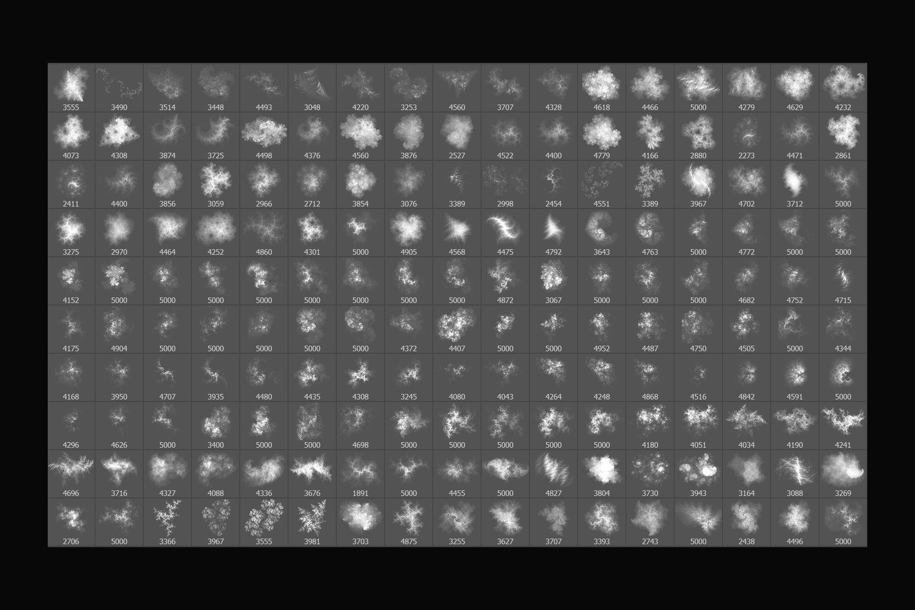 PS笔刷修图画笔分形灰尘邮票画笔Fractal Dust Stamp Brushes插图5