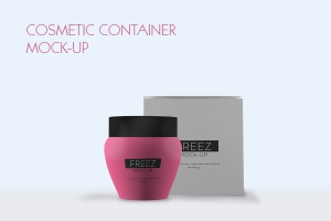 化妆品罐子模型PSD贴图模板Cosmetics Containers Mockup