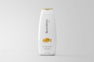 经典的洗发水瓶包装设计贴图展示模版 PSD Shampoo Mockup