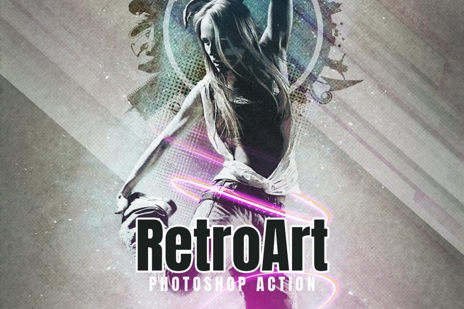 PS动作下载-复古艺术-Photoshop动作 (ABR,ATN,PNG)