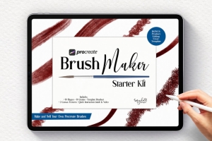 形状+颗粒Procreate笔刷素材 (brushset)