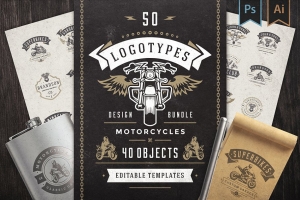 50个摩托车LOGO和图形 50 Motorcycles Logos and Badges