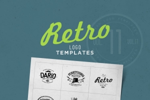 复古的字体LOGO模板 Retro Logo Templates V.11
