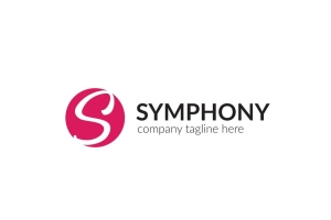 时尚的S LOGO模板 Symphony Letter S Logo