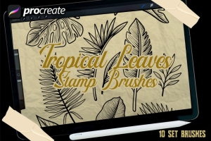 procreate热带植物笔刷 (BRUSHSET)