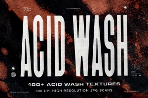 高质量扎染漂白布料织物水洗面料纹理素材合辑 Acid Wash Textures