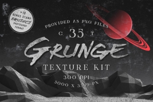 高质量潮流做旧破旧油漆滚筒油墨垃圾墨水纹理笔刷素材合辑 Grunge texture kit