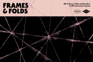 40种纯手工制作的折叠撕裂弄皱的纸张纹理素材 TGTS – Frames & Folds