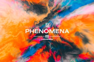 迷幻抽象多彩扭曲大理石流体渐变背景纹理素材 Phenomena - 32 Psychedelic Textures