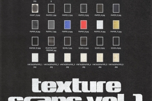 30+复古仿旧艺术设计纸张影印扫描文件纹理素材 Texture Scans Vol. 1