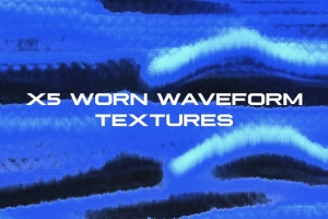 复古抽象磨损波形纹理素材合辑 GFX DATABASE - X5 Worn Waveform Textures