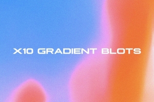 潮流复古颗粒感渐变纹理素材合辑 GFX DATABASE – X10 Gradient Blots