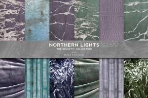 银箔大理石 Northern Lights Silver Foil Marbles #1153845