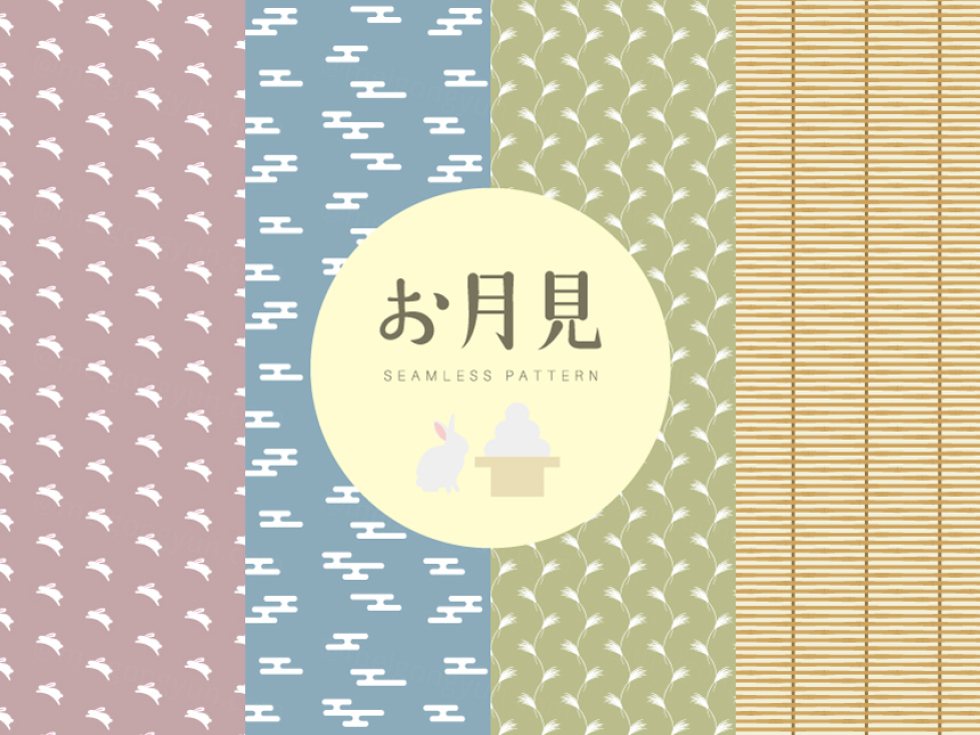 日式和风糖果食品包装纸贴图矢量图案插图