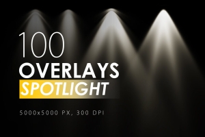 100款聚光灯射灯光效设计装饰元素 Spotlight Overlays