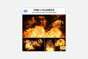 400+黑暗背景下超高清火焰装饰元素素材合辑 PHOTOBASH - FIRE & FLAMES II