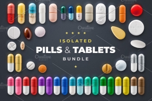 高质量医院药丸胶囊药片药物药品拜耳PNG免抠图合辑 Pills & Tablets Photo Bundle