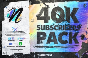 复古做旧全息镭射渐变垃圾纹理素材包免费下载 NOAH QEHZY – 40K Subscribers Pack