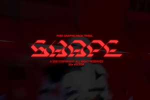 新潮酸性艺术部落图腾形状纹身矢量图形素材 Avortic – Tribal Shape