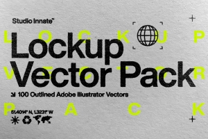 潮流酸性艺术潮牌服饰标签洗水标领标设计抽象图形合辑 Lockup Vector Pack. Vol1