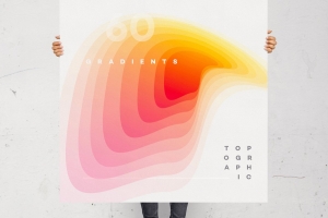 60款梯形等高线运动效果抽象渐变形状素材 Gradient Topography collection