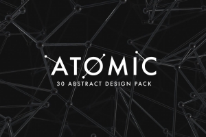 30张科幻抽象粒子原子链接装饰设计元素 Atomic – 30 Abstract Design Pack