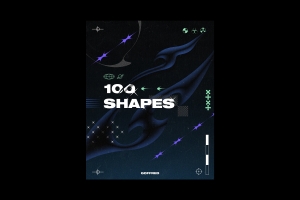 100种酸性艺术抽象异形形状大合集 DIRTYBARN - Design Elements Pack: 100 Shapes