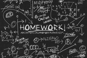 高质量手绘家庭作业科研手稿随机数学英文字母PNG免抠图装饰设计素材 AAA - Homework