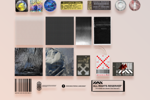 复古做旧艺术镀铬金属贴纸纹理标签封面设计工具包 IXVA x Cillz – Graphics Pack