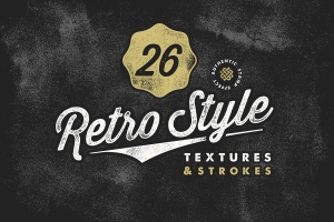 手绘墨水纹理设计素材Retro Stamp Textures & Brush Pack