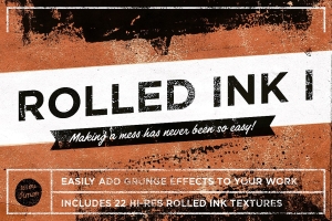 滚动墨水纹理图案设计素材Rolled ink textures